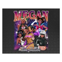 Vintage Megan Thee Stallion 90s Anime Jigsaw Puzzles, Megan Cosplay Art Jigsaw Puzzles