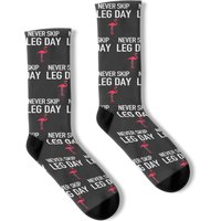 Never Skip Leg Day Flamingo Legs Muscles Gym Workout Socks