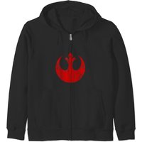 Big Red Rebel Distressed Logo Graphic Zip Hoodies