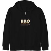 Hilo, Hawaii Retro Stripes Zip Hoodies