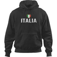 Italia Distressed Italian Flag Emblem Hoodies
