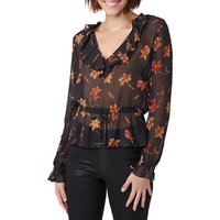 PAIGE Nathalie Blouse Black Multi Maat: S | Blouses Outlet | Dames | Zwart