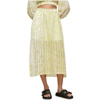 AllSaints Clara Noche Skirt Lime Green Maat: 42 | Midi Rokken Outlet | Dames | Beige