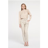 Ibana Paula (stretch Leather) Oyster White Maat: 34 | Leren broeken Outlet | Dames | Beige