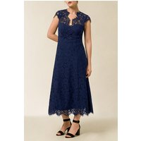IVY OAK Lace Dress Midi Navy Blue Maat: 34 | Midi Jurken Outlet | Dames | Blauw