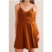 Boden Crochet-trim Knitted Dress Pumpkin Maat: 20R | Mini Jurken Outlet | Dames | Oranje