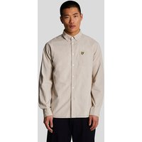 Lyle & Scott Cotton Linen Button Down Shirt Cove Maat: XS | Casual Overhemden Outlet | Heren | Beige