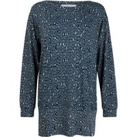 DIDI Long Loose Tee Crew Print Long Sleeves Dark Blue With Stripe Maat: 46 | Blouses Outlet | Dames | Zwart
