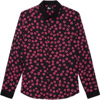 The Kooples Chemise Manches Longues Col Classique Black / Pink Maat: XS | Casual Overhemden Outlet | Heren | Zwart