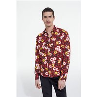 The Kooples Chemise Manche Longue Fleurie Multicolore/red Maat: XS | Casual Overhemden Outlet | Heren