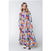 Colourful Rebel Vianne Big Flower Maxi Dress Multicolor Maat: S | Blousejurken Outlet | Dames