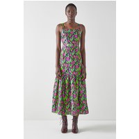 LK Bennett Dr Essie Strappy Midnight Multi Maat: 42 | Midi Jurken Outlet | Dames