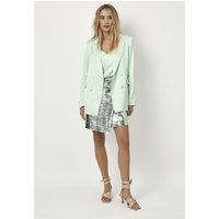Dante6 Meadow Metalic Leather Skirt Pistachio Maat: 36 | Leren rokken Outlet | Dames | Zilver