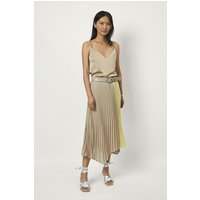 Dante6 Faraway Colourblock Skirt Dry Sand Maat: 34 | Midi Rokken Outlet | Dames | Beige