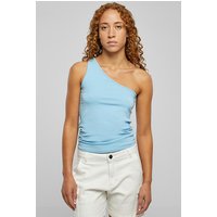 Urban Classics Ladies Asymmetric Top Balticblue Maat: XL | Mouwloze Tops Outlet | Dames | Blauw