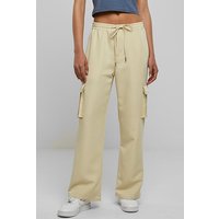 Urban Classics Ladies Vicose Straight Leg Cargo Pants Concrete Maat: XXL | Cargobroeken Outlet | Dames | Beige