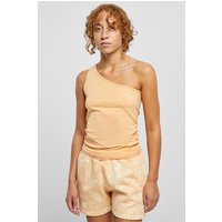 Urban Classics Ladies Asymmetric Top Paleorange Maat: XL | Mouwloze Tops Outlet | Dames | Oranje