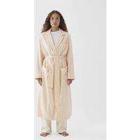 Tekla Unisex Flannel, Dressing Gown Moondust Maat: XL | Badjassen Outlet | Unisex | Ecru