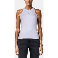 Rich & Royal Organic Rib Top Branded Cotton Blue Maat: XL | Mouwloze Tops Outlet | Dames | Blauw