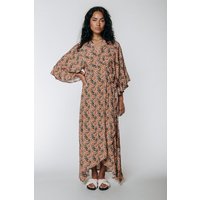 Colourful Rebel Alice Graphic Fan Maxi Wrap Dress Vintage Pink Maat: XS | Maxi Jurken Outlet | Dames | Roze