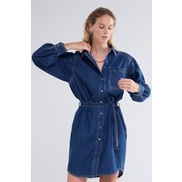 Summum Woman Denim Shirt Dress Lightweight Cotton Tencel Denim Maat: 44 | Blousejurken Outlet | Dames | Blauw