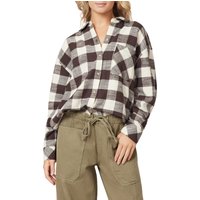 Scotch & Soda Oversized Shirt Seal Brown/buffalo Check Maat: XS | Overhemden Outlet | Dames | Bruin