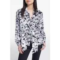 The Kooples Long-sleeved Shirt With Lavaliere Collar Black White Maat: 36 | Blouses Outlet | Dames | Zwart