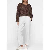 10DAYS Cropped Sweater Leopard Dark Fudge Maat: S | Longsleeves Outlet | Dames | Zwart