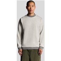 Lyle & Scott Half Raglan Crew Neck Sweatshirt Light Grey Marl Maat: L | Sweaters Outlet | Heren | Grijs