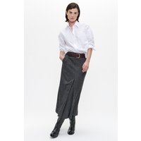 ZENGGI Wool Herringbone Long Skirt Black Maat: XS | Maxi Rokken Outlet | Dames | Grijs