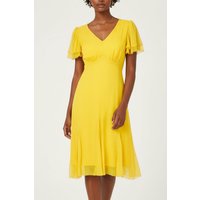 LK Bennett Hally Midi Dress Mustard Maat: 6 | Midi Jurken Outlet | Dames | Geel