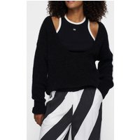 10DAYS Deep Neck Knit Sweater Black Maat: S | Sweaters Outlet | Dames | Zwart