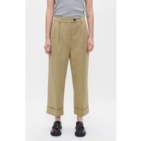 ZENGGI Twill Straight Pants Straw Maat: XS | Pantalons Outlet | Dames | Bruin