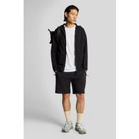 Lyle & Scott Diagonal Interlock Hooded Zip Through Lacquer Maat: S | Hoodies Outlet | Heren | Zwart