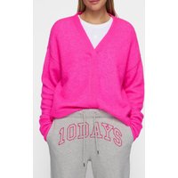 10DAYS V-neck Knit Sweater Neon Pink Maat: S | Sweaters Outlet | Dames | Roze