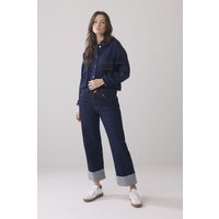Summum Woman Boxy Denim Jkt Twill Comfort Denim Night Blue Denim Maat: 44 | Spijkerjassen Outlet | Dames | Blauw