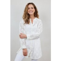 DIDI Tunic Palm Jacquard In Snow White Maat: 40 | Longsleeves Outlet | Dames | Wit