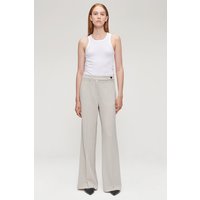 ZENGGI Jap Crepe Wide Leg Pants Greige Maat: XS | Pantalons Outlet | Dames | Grijs