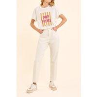 ICode Off-white Boyfit Jeans Elise Off-white Maat: W33 | Pantalons Outlet | Dames | Wit