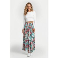 DIDI Smocked Skirt Magic In Offwhite With Floral Medley Print Maat: 44 | Maxi Rokken Outlet | Dames | Blauw
