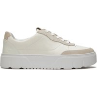 Timberland Laurel Court Low Lace Up Sneaker Natural Leather Maat: 41.5 | Sneakers Outlet | Dames | Wit
