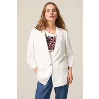 Oltre Fluid Unstructured Jacket White Maat: 46 | Blazers Outlet | Dames | Wit