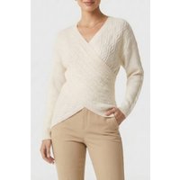 GUESS Marciano By Lavanda Ls Crossed Cables Top Pale Pearl Maat: XXS | Sweaters Outlet | Dames | Wit