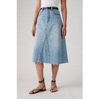 Levi's High Rise A Line Decon Skirt Blue Maat: W28 | Midi Rokken Outlet | Dames | Blauw