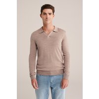 We Fashion Polo Light Brown Maat: XL | Sweaters Outlet | Heren | Bruin