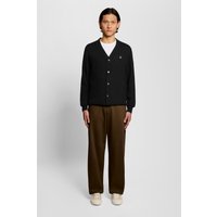 Lyle & Scott Cotton Merino V Neck Cardigan Jet Black Maat: M | Cardigans Outlet | Heren | Zwart