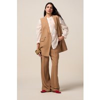 Oltre Fluid Viscose Blend Vest Beige Maat: 42 | Gilets Outlet | Dames | Beige