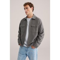 We Fashion Overshirt Dark Grey Maat: M | Overhemden Outlet | Heren | Grijs
