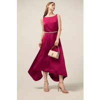 Oltre Long Satin Dress With Jeweled Belt Fuchsia Maat: 42 | Maxi Jurken Outlet | Dames | Roze