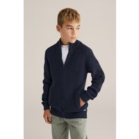 We Fashion Knitted Cardigan Navy Blue Maat: 170/176 | Jassen Outlet | Unisex | Blauw